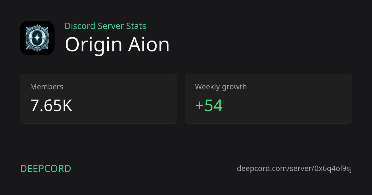 Origin Aion - Discord Server | Deepcord
