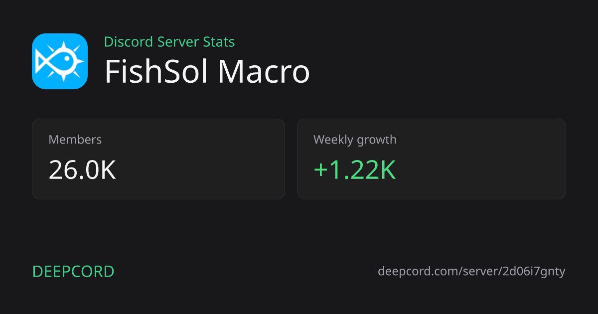FishSol Macro - Discord Server | Deepcord