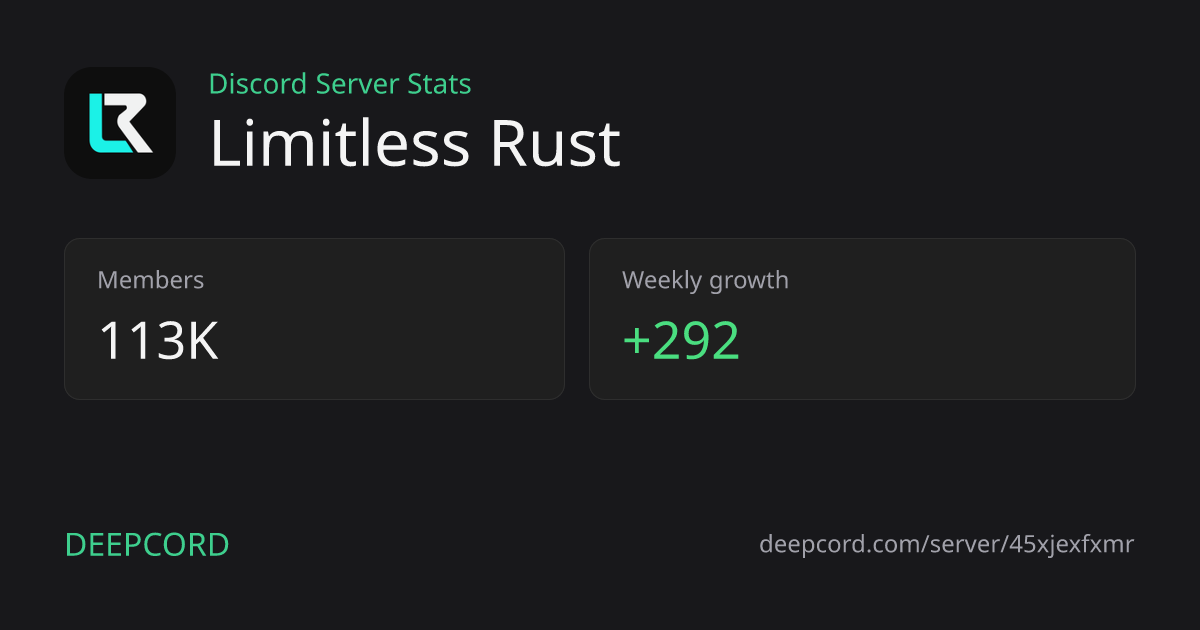 Limitless Rust - Discord Server | Deepcord