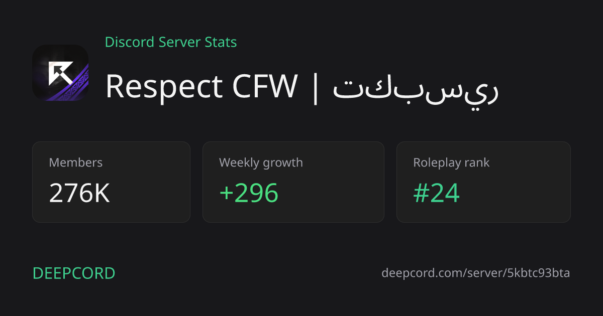 Respect CFW | ريسبكت - Discord Server | Deepcord