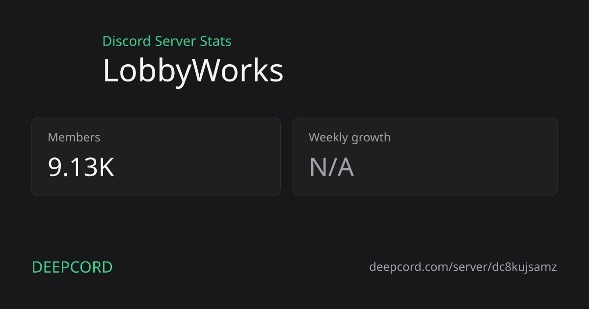 LobbyWorks - Discord Server | Deepcord