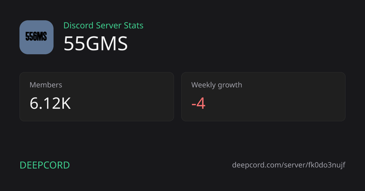 55GMS - Discord Server | Deepcord