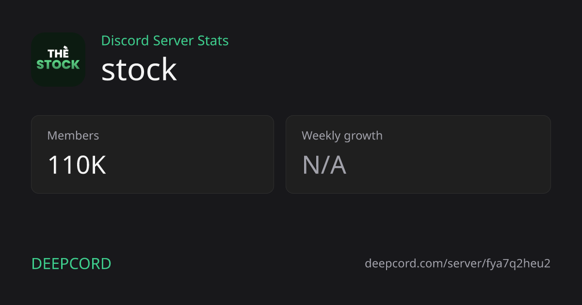 stock - Discord Server | Deepcord