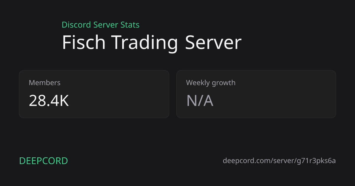 Fisch Trading Server - Discord Server | Deepcord
