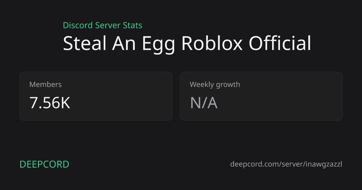 Steal An Egg Roblox Official - Discord Server | Deepcord