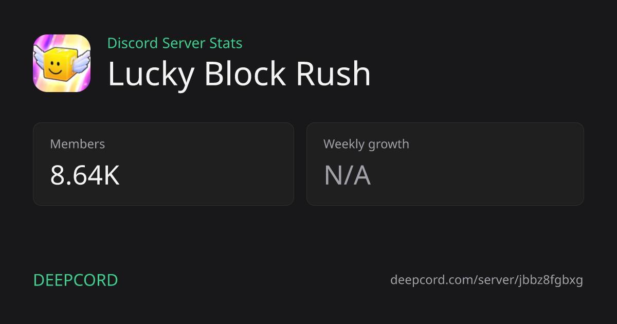 Lucky Block Rush - Discord Server | Deepcord