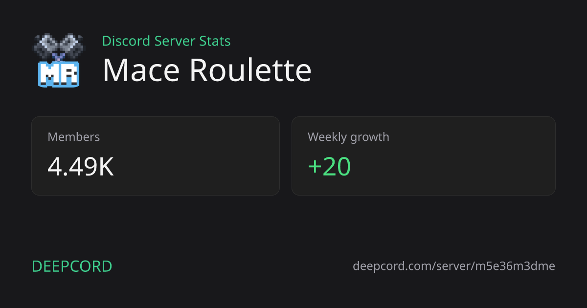 Mace Roulette - Discord Server | Deepcord