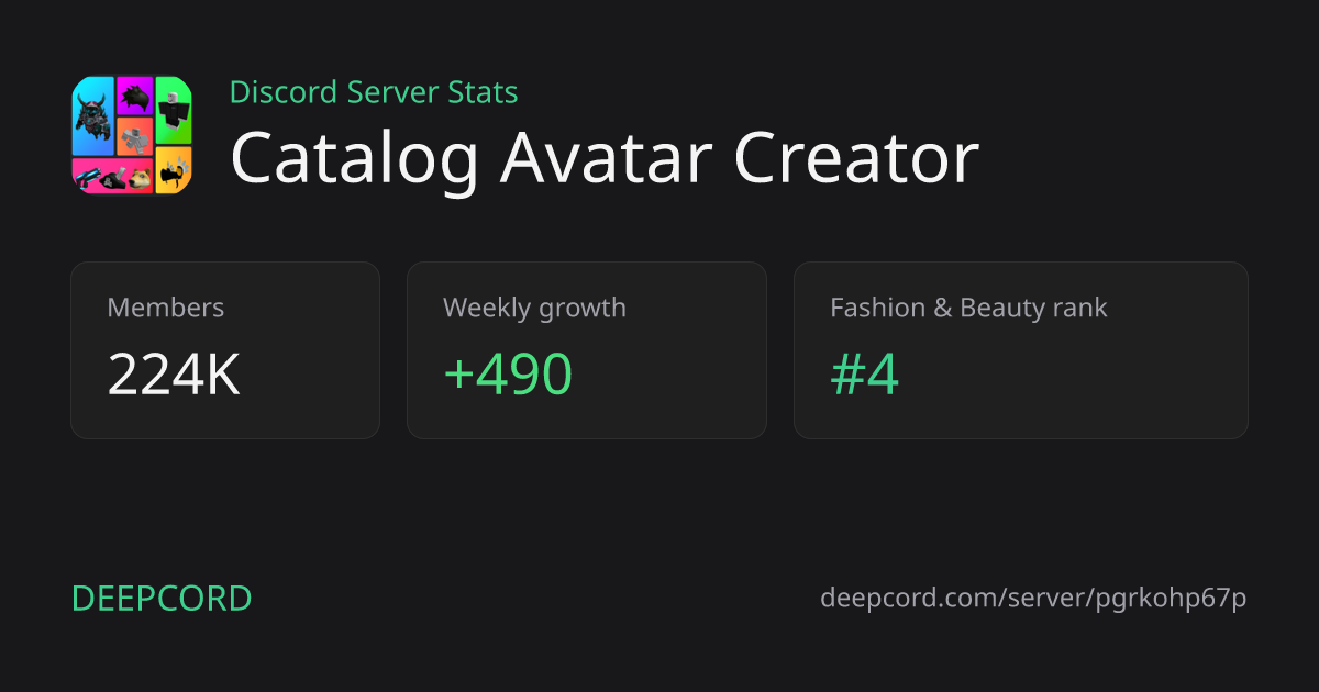 Catalog Avatar Creator - Discord Server | Deepcord