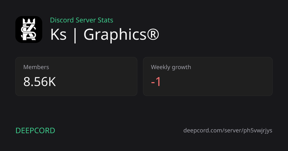 Ks | Graphics® - Discord Server | Deepcord