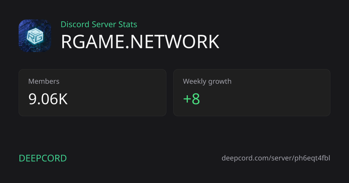 RGAME.NETWORK - Discord Server | Deepcord