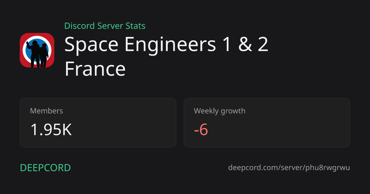 Space Engineers 1 & 2 France - Discord Server | Deepcord