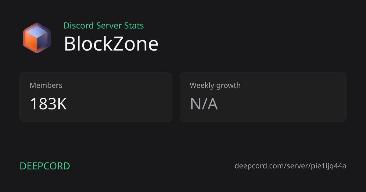 BlockZone - Discord Server | Deepcord