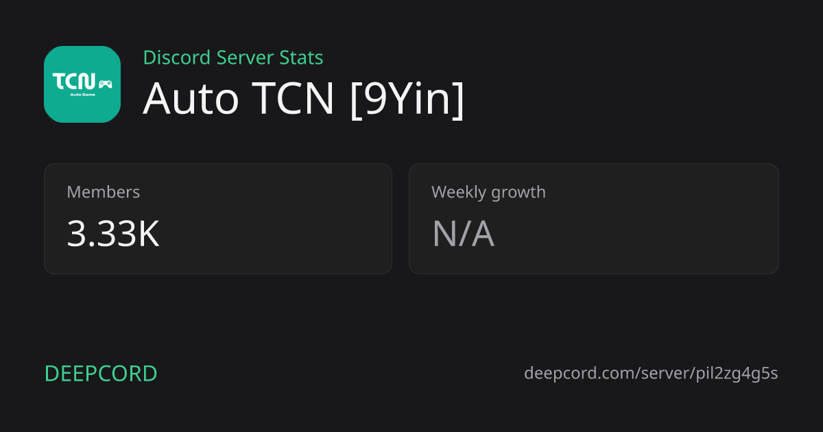 Auto TCN [9Yin] - Discord Server | Deepcord