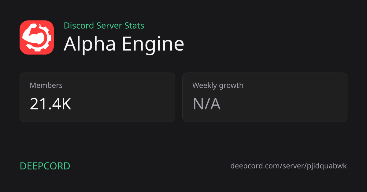 Alpha Engine - Discord Server | Deepcord