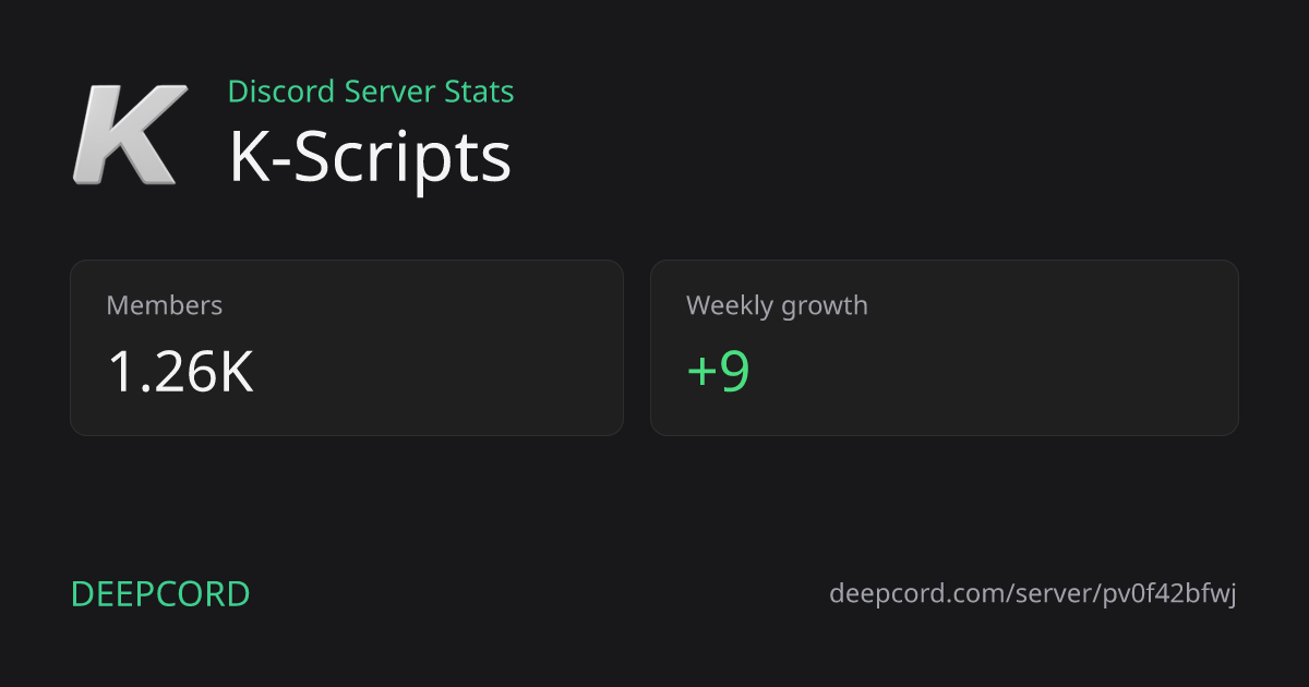 K-Scripts - Discord Server | Deepcord