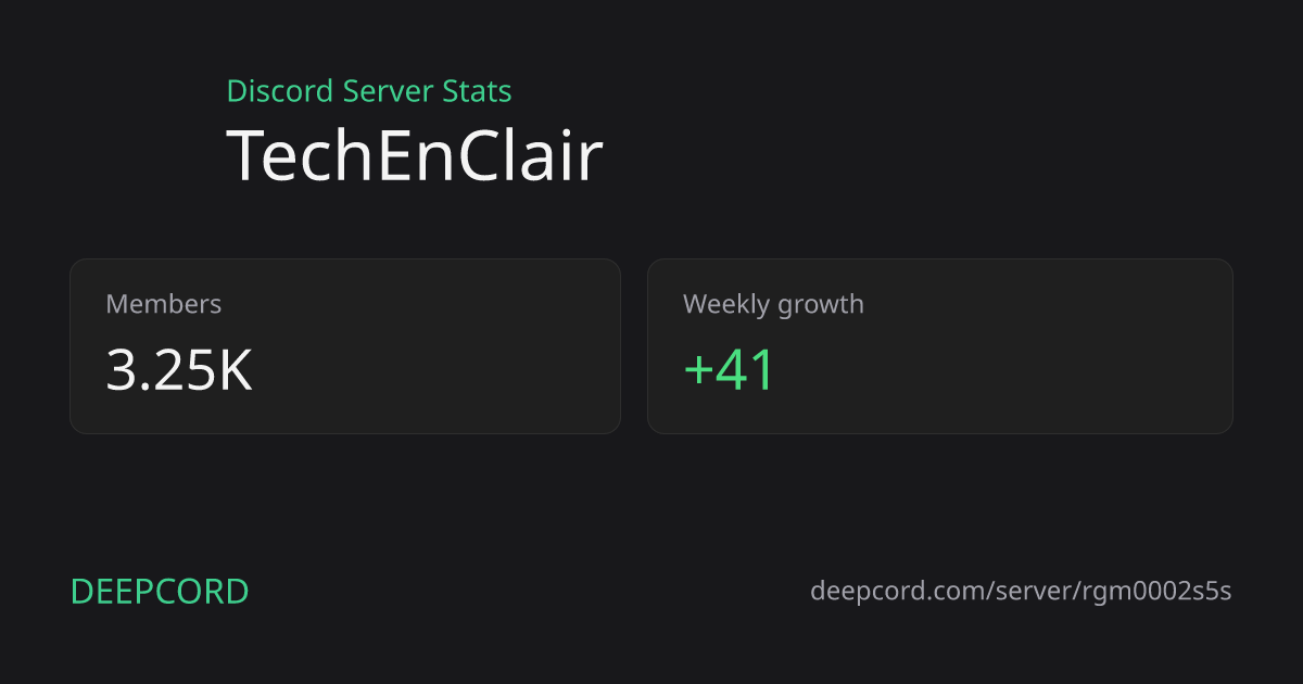 TechEnClair - Discord Server | Deepcord