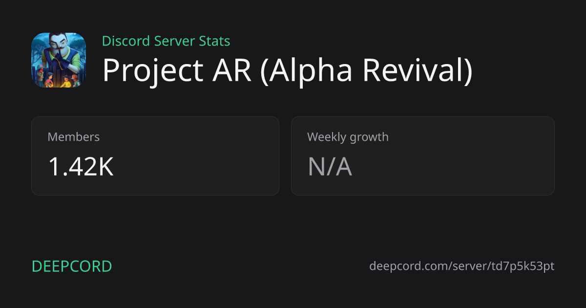 Project AR (Alpha Revival) - Discord Server | Deepcord
