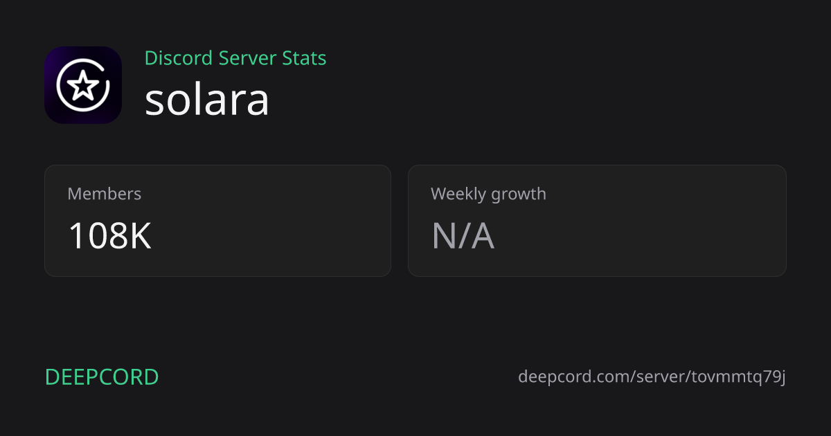 solara - Discord Server | Deepcord